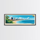 Barranquilla, Colombia Travel Poster Panoramic Canvas Print, Barranquilla, Colombia Painting, Colombia Art, Barranquilla Travel Art, Guest Room Painting