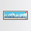 Guangzhou, China Panoramic Travel Poster Canvas Print, Guangzhou, China Painting, China Art, Guangzhou Travel Art, Guest Room Painting