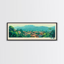 Kananga, Congo Travel Poster Panoramic Canvas Print, Kananga, Congo Painting, Congo Art, Kananga Travel Art, Guest Room Painting