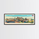 Lancaster, England Travel Poster Panoramic Canvas Print, Lancaster, England Painting, England Art, Lancaster Travel Art, Guest Room Painting