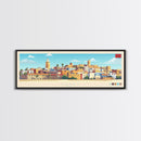 Panoramic Travel Poster Rabat, Morocco Canvas Print, Rabat, Morocco Painting, Morocco Art, Rabat Travel Art, Guest Room Painting