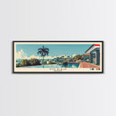 Medan, Indonesia Panoramic Canvas Print, Medan, Indonesia Painting, Indonesia Art, Medan Travel Poster, Travel Art, Guest Room Painting