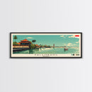 Palembang, Indonesia Panoramic Canvas Print, Palembang, Indonesia Painting, Indonesia Art, Palembang Travel Poster, Travel Art, Guest Room Painting
