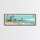 Suez, Egypt Panoramic Canvas Print, Suez, Egypt Painting, Egypt Art, Suez Travel Poster, Travel Art, Vacation Gift