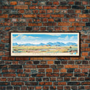 Death Valley National Park, Panoramic California Travel Art, National Park Print, Minimalist Travel Art, Midcentury Modern Style Landscape