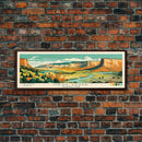 Mesa Verde National Park Panoramic Colorado Travel Art, National Park Print, Minimalist Travel Art, Midcentury Modern Style Landscape