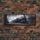 Steam Train Wall Art Framed Canvas Print, Framed Art, Train Decor, Conductor Art, Train Art, Train Gifts