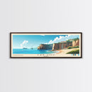 Cap Coz, France Panoramic Print, Vacation Gift, France Wall Art, Beach Painting, Beach Decor, Large Wall Art, Wood Frame Art