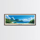 Penrhyn, Cook Islands Panoramic Beach Print, Vacation Gift, Cook Islands Wall Art, Framed Canvas Print, Framed Beach Painting