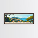 Porquerolles Island, France Panoramic Print, Vacation Gift, France Wall Art, Beach Painting, Beach Decor, Large Wall Art, Wood Frame Art