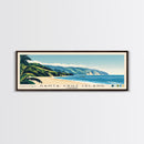 Santa Cruz Island, California Panoramic Beach Print, Vacation Gift, California Wall Art, Framed Canvas Print, Framed Beach Painting