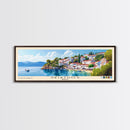 Skiathos, Greece Panoramic Beach Print, Vacation Gift, Greece Wall Art, Framed Canvas Print, Framed Beach Painting