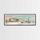 Surprise Arizona Panoramic Wall Art, Mid Century Modern Framed Canvas Print, Retro Pop Art Travel Poster, Office Wall Decor and Gift Idea