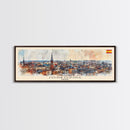 Jonkoping Sweden Travel Print Wall Art, Panoramic City Art, Travel Art, Wall Decor, Vacation Gift, Framed Canvas Print Or Metal Art