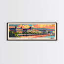 Gijón Spain Travel Print Wall Art, Panoramic City Art, Travel Art, Wall Decor, Vacation Gift, Framed Canvas Print Or Metal Art