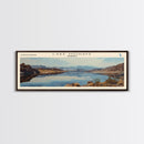 Lake Mohave Arizona Framed Canvas Print, Lake House Decor, Panoramic Wall Art, Travel Poster, Beautiful Landscape Painting, Bedroom Decor