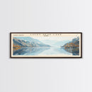 Mashapaug Lake Connecticut Framed Canvas Print, Lake House Decor, Panoramic Wall Art, Travel Poster, Beautiful Landscape Painting, Living Room Decor