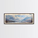Overland Lake Nevada Framed Canvas Print, Lake House Decor, Panoramic Travel Poster, Scenic Landscape Painting, Living Room Decor