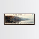 Radner Lake Tennessee Framed Canvas Print, Lake House Decor, Wall Art, Panoramic Travel Poster, Scenic Wall Art, Living Room Decor