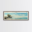Salton Sea Framed Canvas Print, Lake House Decor, Panoramic Wall Art, Travel Poster, Unique Lake Painting, Modern Art