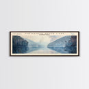 Shenango River Lake Pennsylvania Panoramic Framed Canvas Print, Lake House Decor, Wall Art, Travel Poster, Beautiful Lake Scene, Bedroom Decor