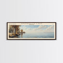Stump Lake North Dakota Panoramic Wall Art, Framed Canvas Print, Lake House Decor, Travel Poster, Beautiful Lake Scene, Bedroom Decor