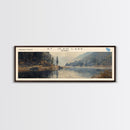 Takslesluk Lake Panoramic Wall Art, Framed Canvas Print, Lake House Decor, Travel Poster, Serene Lake Scene, Living Room Decor