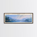 Strawberry Lake Oregon Panoramic Framed Canvas Print, Lake House Decor, Wall Art, Travel Poster, Tranquil Lake Scene, Living Room Decor