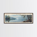 Tenkiller Ferry Lake Oklahoma Panoramic Wall Art, Framed Canvas Print, Lake House Decor, Travel Poster, Beautiful Lake Scene, Living Room Decor, Scenic Art