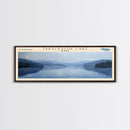 Takslesluk Lake Panoramic Wall Art, Framed Canvas Print, Lake House Decor, Travel Poster, Serene Lake Scene, Living Room Decor