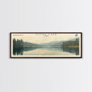 Tutna Lake Panoramic Wall Art, Framed Canvas Print, Lake House Decor, Travel Poster, Beautiful Lake Scene, Bedroom Decor