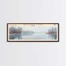 West Reservoir Ohio Panoramic Wall Art, Framed Canvas Print, Lake House Decor, Travel Poster, Scenic Lake Scene, Bedroom Decor