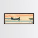 Lake Claiborne Louisiana Framed Canvas Print, Panoramic Wall Art, Midcentury Modern, Pop Art, Bedroom Decor, Travel Poster, Living Room Art