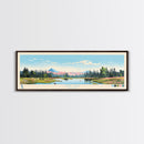 Lynx Lake, Arizona Panoramic Wall Art Framed Canvas Print, Midcentury Modern, Pop Art, Home Decor, Travel Poster, Living Room Art