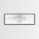 Panoramic Springfield City Map, Missouri Art, Map Print, Minimalist Wall Art, Canvas Art, Housewarming Gift, Street Map Art, Closing Gift