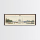 Taj Mahal Travel Poster Print, Framed Canvas Print, COUNTRY Travel Art, Wood Framed Art, Wall Hanging, Home Decor