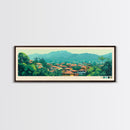 Kananga, Congo Travel Poster Panoramic Canvas Print, Kananga, Congo Painting, Congo Art, Kananga Travel Art, Guest Room Painting
