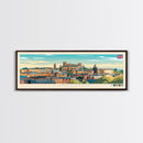 Lancaster, England Travel Poster Panoramic Canvas Print, Lancaster, England Painting, England Art, Lancaster Travel Art, Guest Room Painting