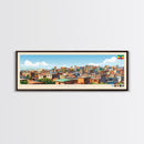 Mekelle, Ethiopia Panoramic Travel Poster Canvas Print, Mekelle, Ethiopia Painting, Ethiopia Art, Mekelle Panoramic Travel Art, Travel Painting