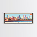 Mumbai, India Panoramic Travel Poster Canvas Print, Mumbai, India Painting, India Art, Mumbai Travel Art, Guest Room Painting