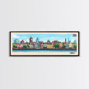 Preston, England Panoramic Travel Poster Canvas Print, Preston, England Painting, England Art, Preston Travel Art, Guest Room Painting