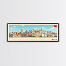 Panoramic Travel Poster Rabat, Morocco Canvas Print, Rabat, Morocco Painting, Morocco Art, Rabat Travel Art, Guest Room Painting