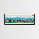 Red Deer, Canada Travel Poster Panoramic Canvas Print, Red Deer, Canada Painting, Canada Art, Red Deer Travel Art, Guest Room Painting