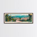 Envigado, Colombia Panoramic Canvas Print, Envigado, Colombia Painting, Colombia Art, Envigado Travel Poster, Travel Art, Guest Room Painting