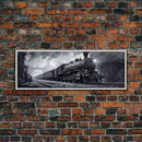 Steam Train Wall Art Framed Canvas Print, Framed Art, Train Decor, Conductor Art, Train Art, Train Gifts
