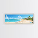Grace Bay, Turks and Caicos Islands Panoramic Beach Print, Vacation Gift, Turks and Caicos Islands Wall Art, Framed Canvas Print, Framed Beach Painting