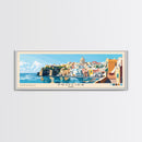 Procida, Italy Panoramic Beach Print, Vacation Gift, Italy Wall Art, Beach Painting, Beach Decor, Beach Painting