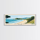 Wainui Beach, New Zealand Panoramic Beach Print, Vacation Gift, New Zealand Wall Art, Framed Canvas Print, Framed Beach Painting