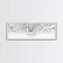 Panoramic Cincinnati City Map, Ohio Art, Map Print, Minimalist Wall Art, Canvas Art, Housewarming Gift, Street Map Art, Closing Gift
