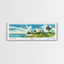 Port St. Lucie Florida Panoramic Painting, Mid Century Modern Framed Canvas Print, Retro Pop Art Travel Poster, City Art, Office Wall Decor, Living Room Art
